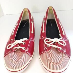 Tommy Hilfiger Woman's Slip On Red Shoes